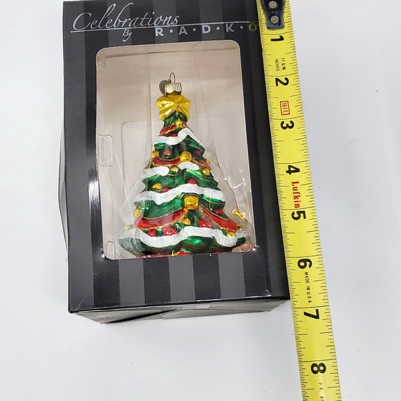 Celebrations By Christopher Radko Christmas Tree Glass Ornament - Picture 7 of 7